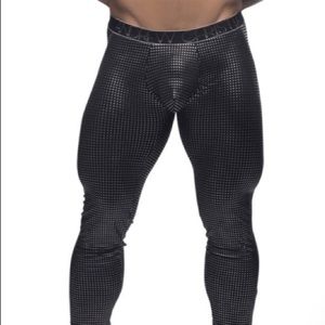 Andrew Christian: Black XL Glam Mesh Leggings